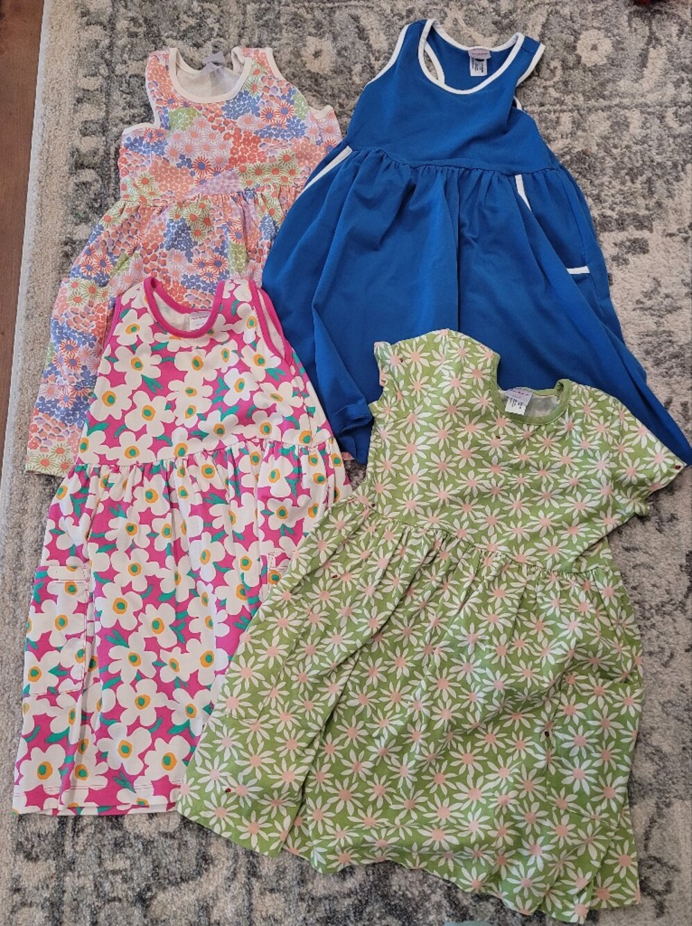 Hanna Andersson Girls' Dresses - Blue, Pink, Green, Multicolor